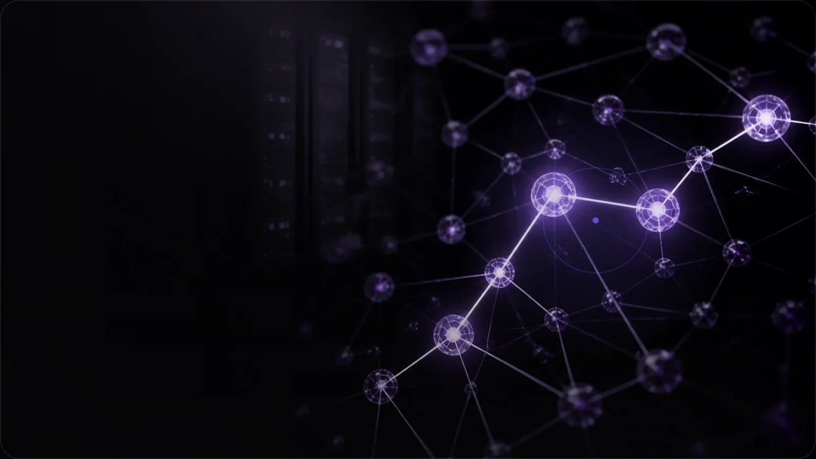 Capa editorial Quaerion para “Como preparar seu site para os crawlers de IA (GPTBot, PerplexityBot, ClaudeBot)”, representando uma rede de entidades e evidências em ambiente tecnológico escuro.
